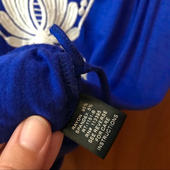 Filtre | Beautiful Cobalt Blue Embroidered Top (M) - Picture 6 of 7